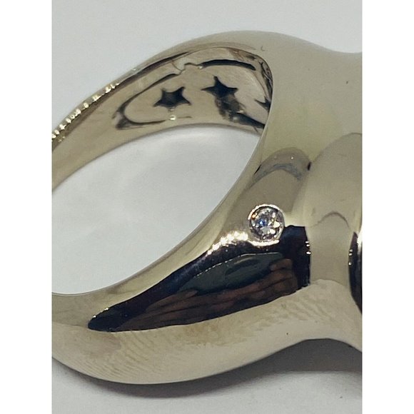 H. Stern Diamond 6.87ct Blue Topaz 18K Gold Oval Cocktail Ring 12.0 Grams Size 6 - Picture 10 of 10